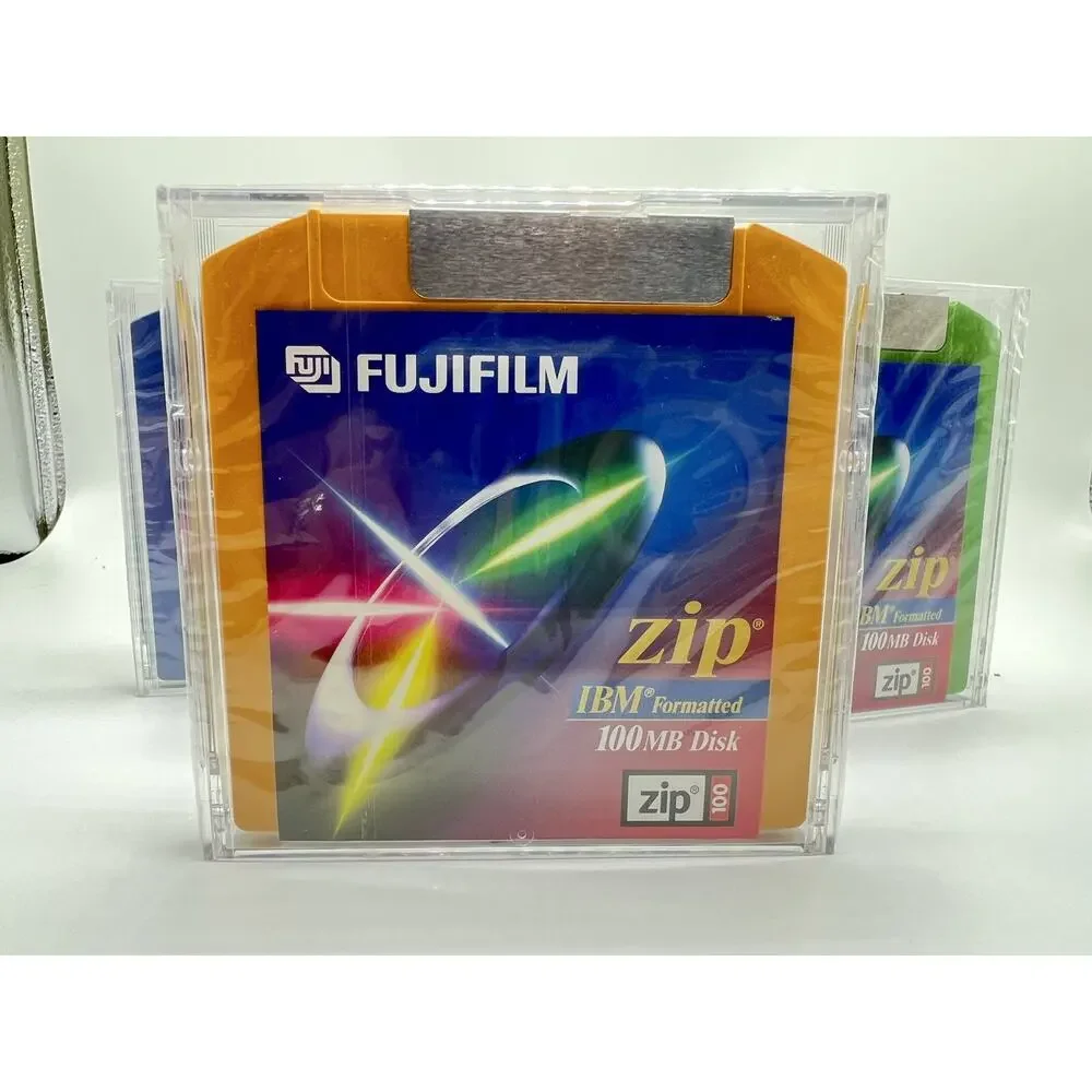 Lot of 4 Fujifilm IBM Formatted 100MB Zip Disks Diskette NEW Still Sealed